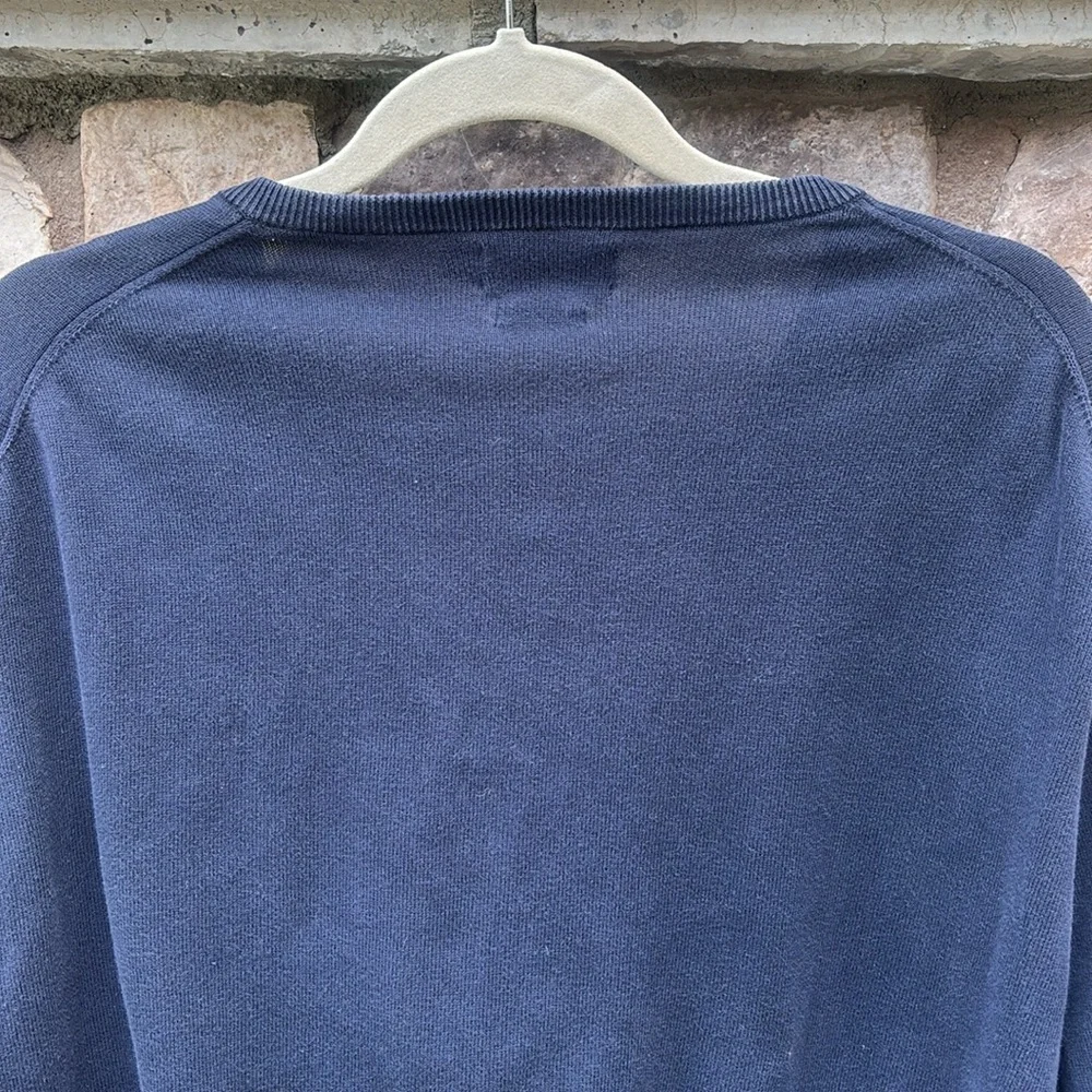 Polo Ralph Lauren Navy V-neck Sweater Pony Logo Pima Cotton Men’s XXL